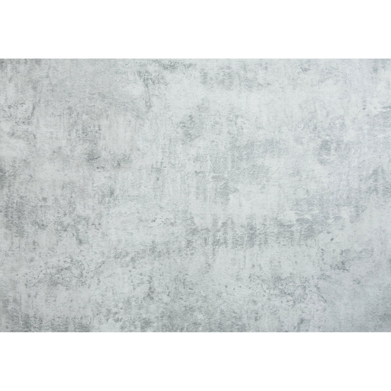 Table de salle à manger 60 po rectangulaire moderne, surface stratifiée grise, pieds en métal