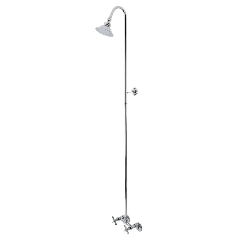 Ensemble de douche Kingston Brass Essex, Chrome poli