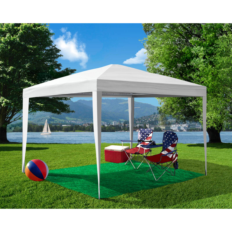 Green 10' x 10' Outdoor Turf Rug with Marine Backing