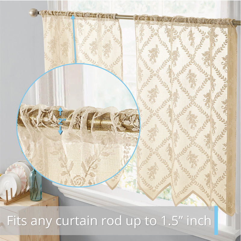 Additri Scalloped Window Valance, Beige