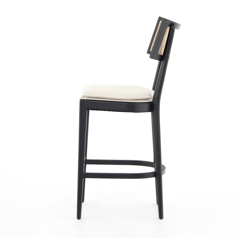 Britt Counter & Bar Stool, Cream, Counter Stool (26" Seat Height), Black
