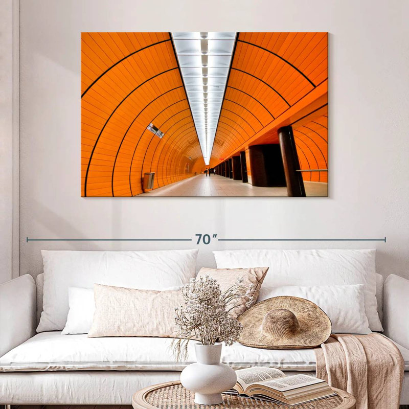 Empty Marienplatz Station, 32" H x 48" W