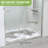 56"-60" W x 76" H Double Sliding Semi-Frameless Shower Door with 5/16" (8mm) Crystal Clear Tempered Glass-121085844
