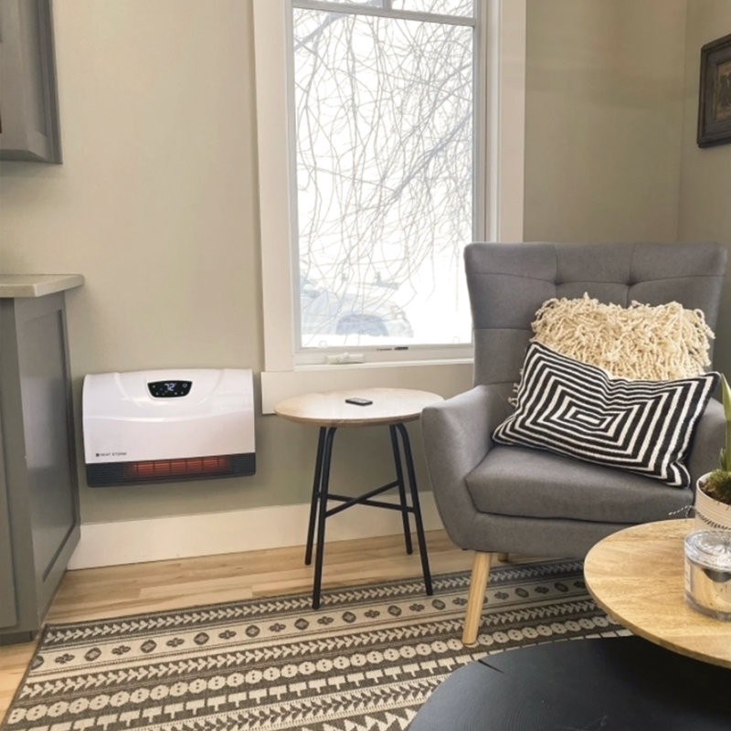 Black Infrared WiFi Enabled Wall Mount Electric Space Heater