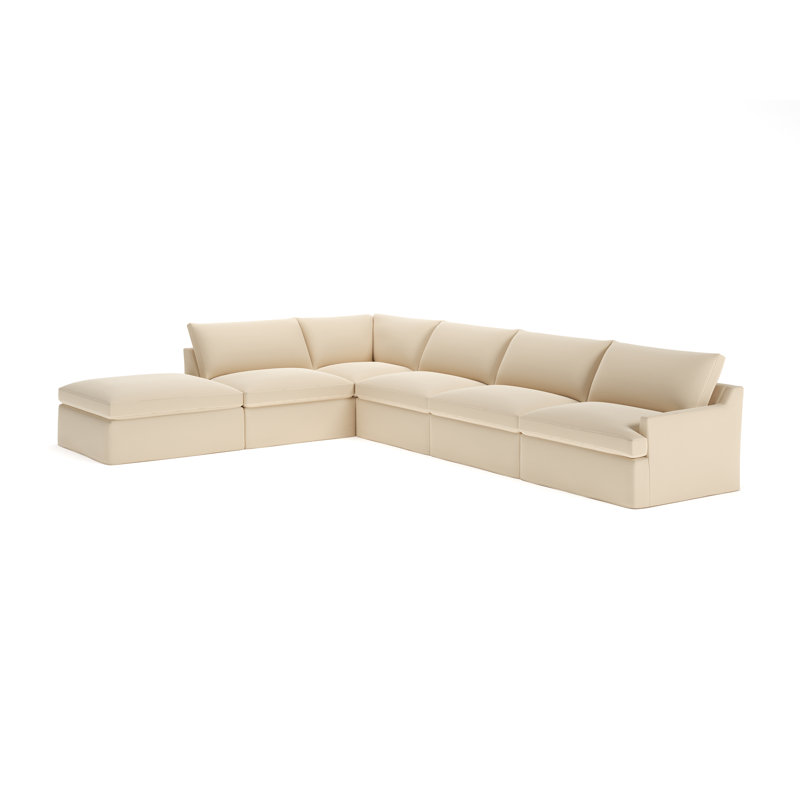 Canapé modulaire 6 pièces Wrenley, Toile lin Sunbrella®, Orienté à gauche (vu de face)