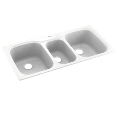 Évier de cuisine à fixation double L 44 po x l 22 po