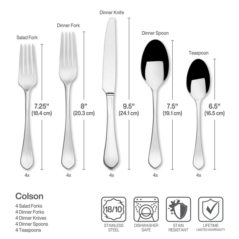 Mikasa Colson 20-Pc Flatware Set, Service For 4