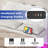 Kepptory Floating Bed Frame Adjustable Headboard Lifting Up Upholstered Bed With Charging Station Led Lights