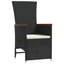  Garden Dining Set Black, Cream White PE Rattan, Steel, Acacia Wood-1381144022