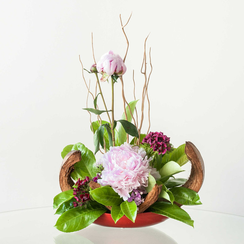 Ikebana - Photographie sur toile tendue, H 12 po x l 12 po