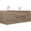 Meuble-lavabo mural 60 po avec lavabo, meuble-lavabo mural 60 po avec lavabo double en résine et tiroirs-325692784