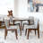 Toohey 4 - Person Solid Wood Top Four Leg Base Dining Set-711362913-711362912