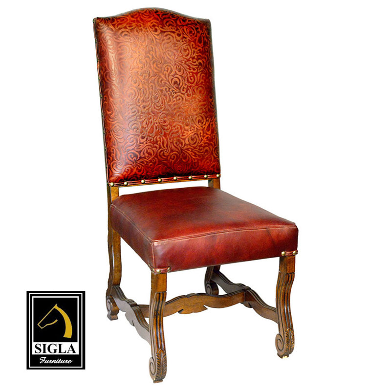 Chaise d'appoint Darrick, Rouge, Noyer