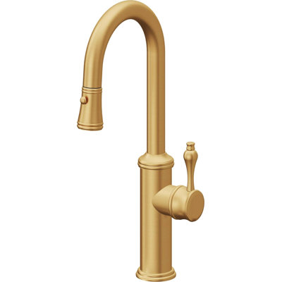 Davoli Pull-Down Prep/Bar Faucet with Button Sprayer