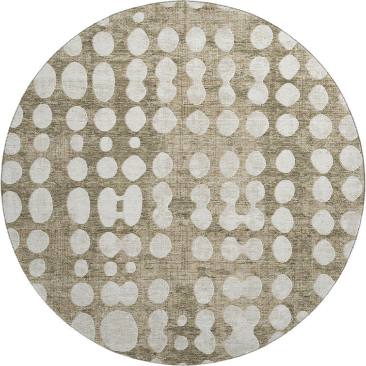 Premium Machine Washable Prisco Taupe Rug
