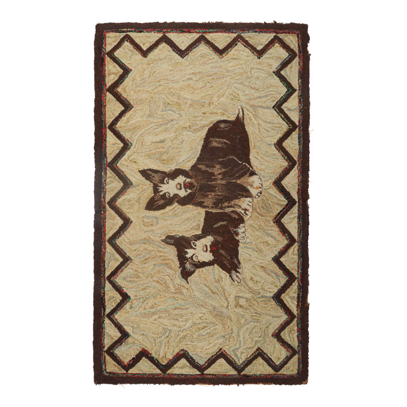 One-of-a-Kind 2'4X4' Hand Knotted Area Rug
