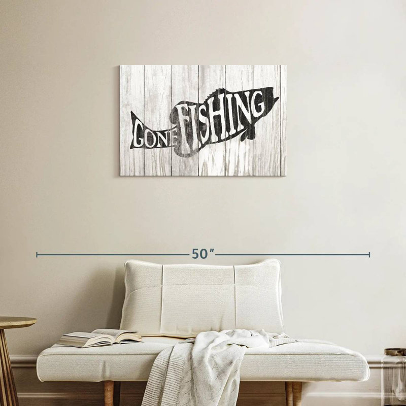Senne Gone Fishing Sign, 20" H x 30" W