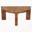 Table basse demi-lune en chêne ambré