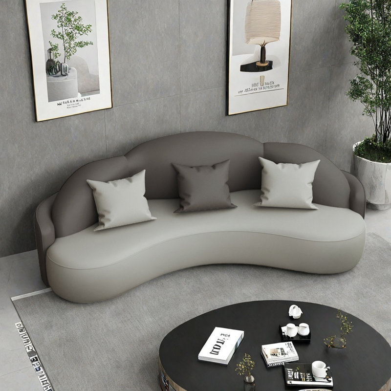 Modern Simple and Light Luxury Arc-shaped Sofa
