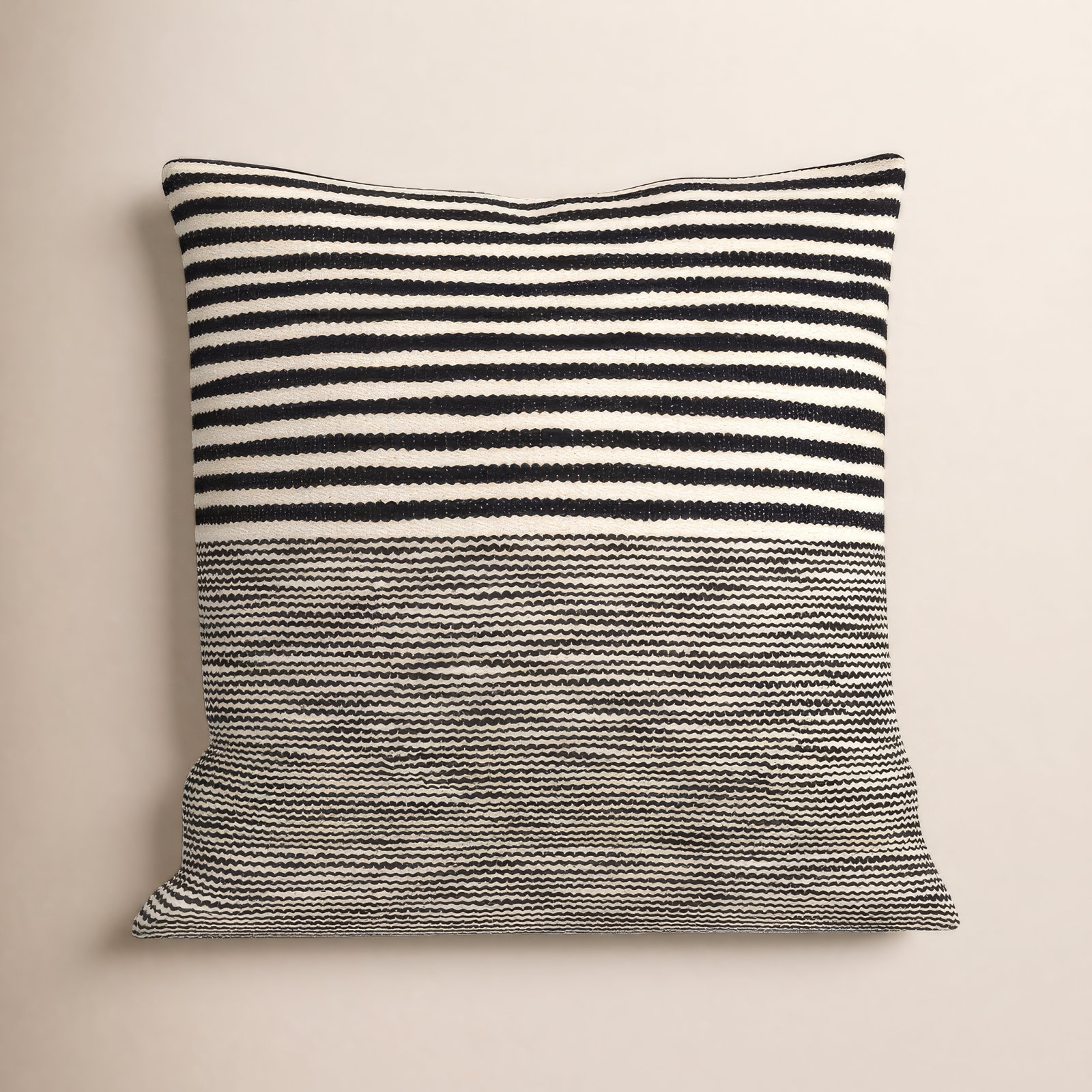 Rhoda Striped Cotton Throw Pillow, 18" H x 18" W, No Fill