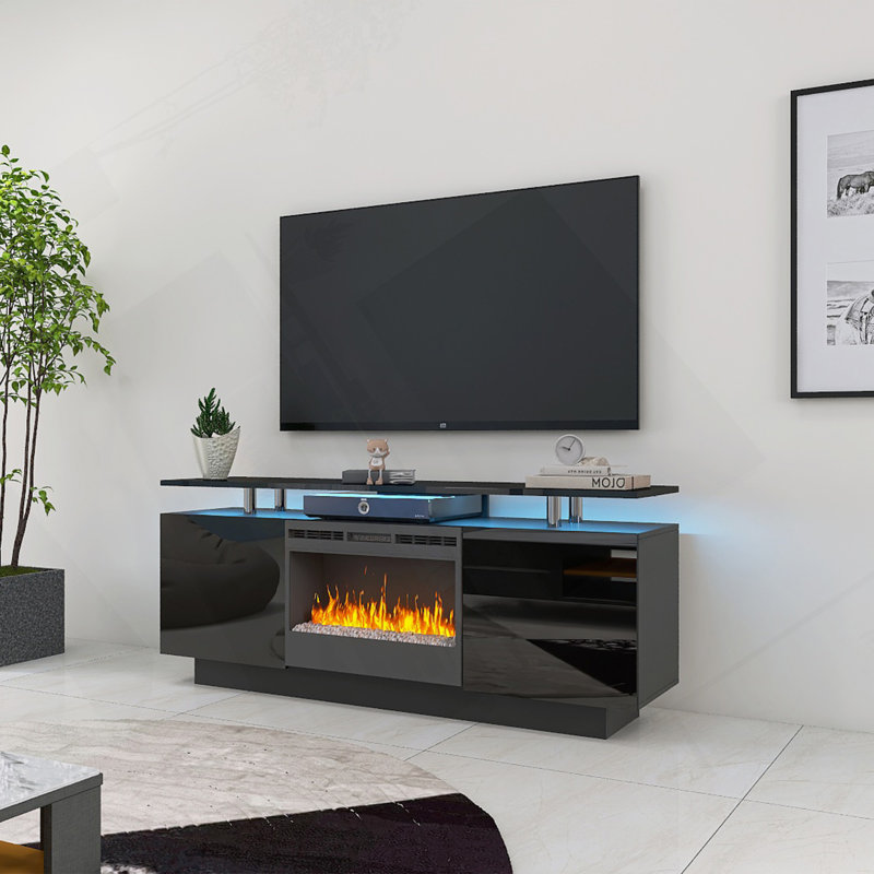 Meuble télé polyvalent avec foyer et plusieurs modèles pour une vie élégante