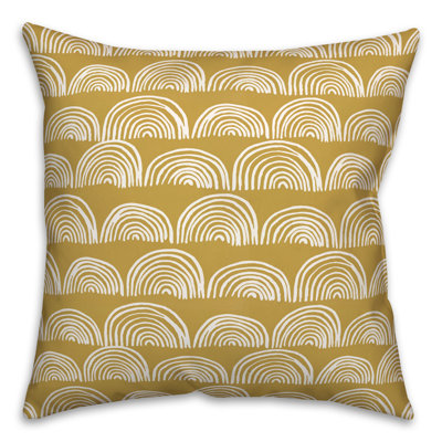 Housse et insert de coussin carré semi-cercles pour l'extérieur 8