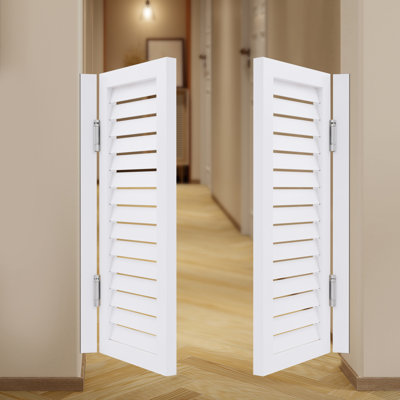 Solid Wood Café / Saloon Door Dual Partition Door Porch Entrance Door