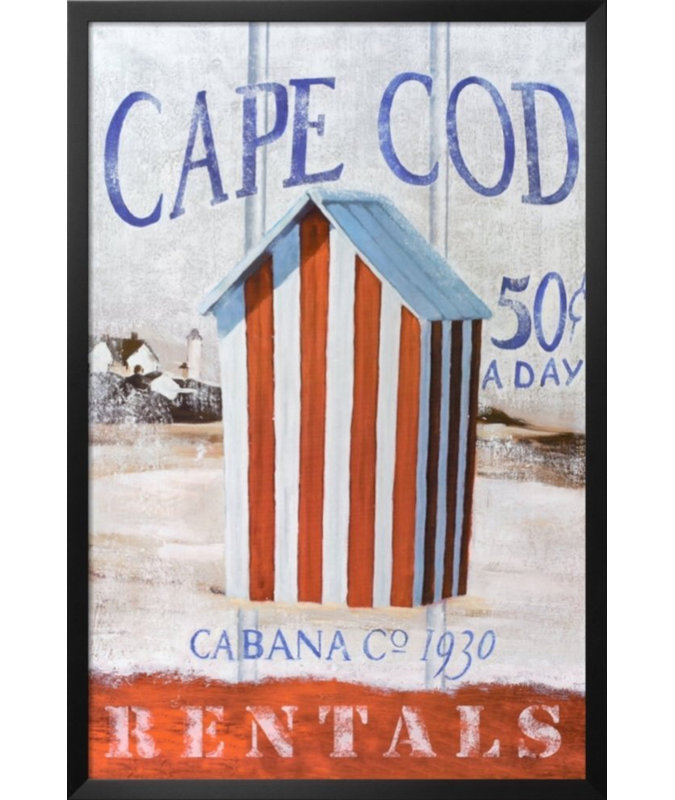 «Cape Cod Cabana Poster» par Robert Downs, impression encadrée