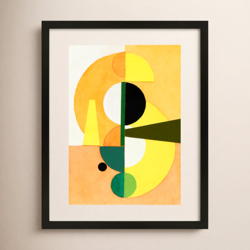 Composition Nr. 19 Painting by Allison Rietta, 16" W x 20" H, Black