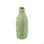 Vase en céramique vert 8,1 x 3,1 x 8,3 po avec poignée et texture organique