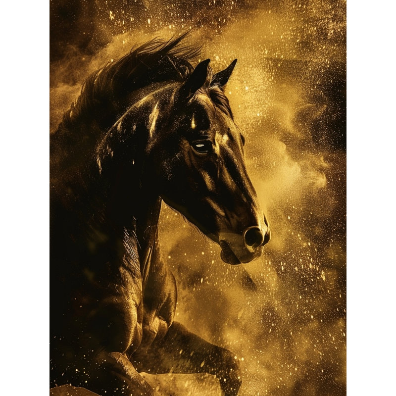 Art mural sur toile Shadow Gold, L 24 po x H 36 po x P 1,5 po