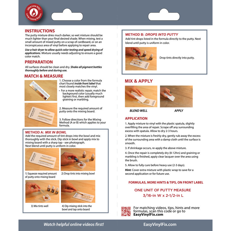 Mix2match Vinylfix Vinyl, LVT And WPC Floor Repair Kit