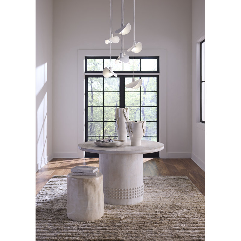 Slope Paper Mache 7-Light Chandelier, Matte White, 7-Light