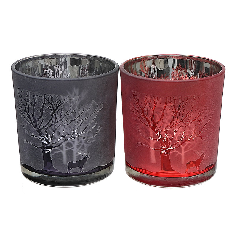 3.15'' H Glass Tabletop Tealight Holder