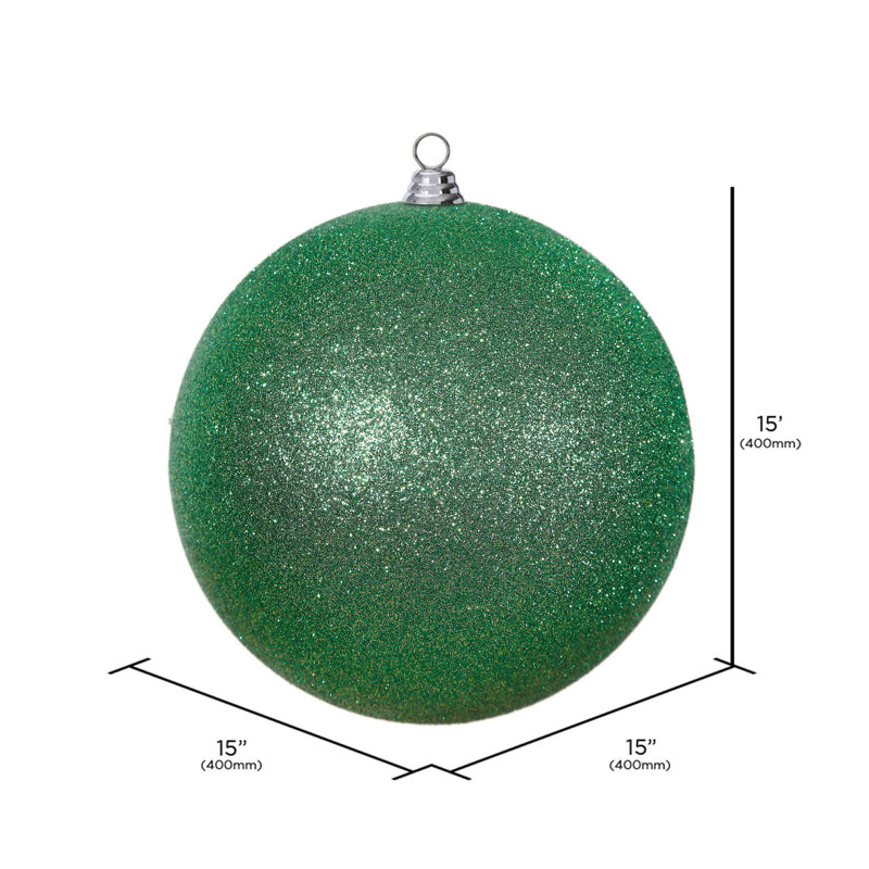 Décoration de boule décorative des Fêtes, 15.75", Paillettes vertes