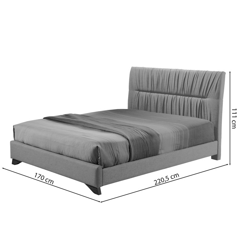 Atworth Upholstered Bed, 160 x 200 cm, Red