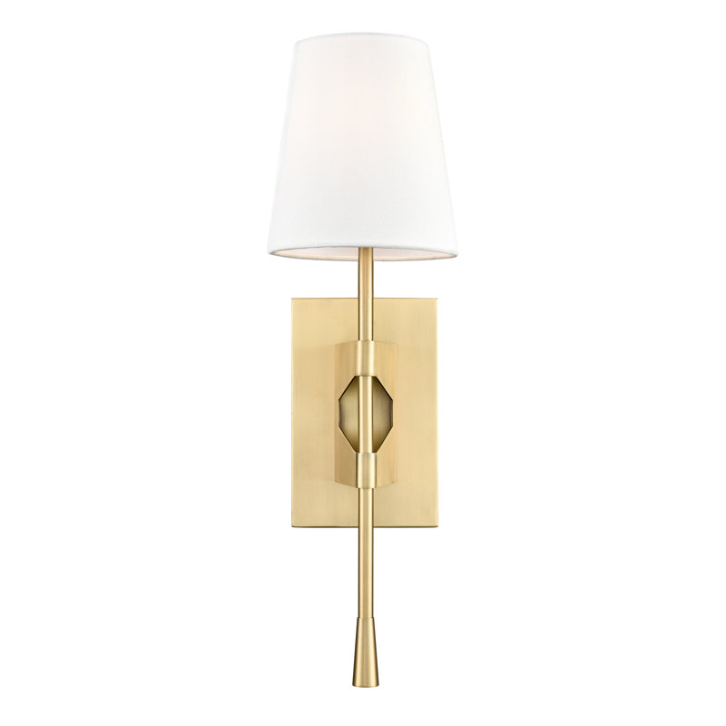 Jeydi 1 Light 19.5" Tall Brushed Nickel Sconce, Vintage Bronze