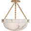 Fluted Band 16" Semi-Flush Mount in Alabaster