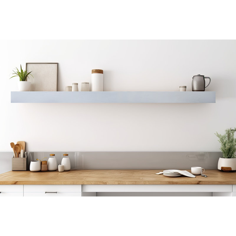 Tablette flottante en bois de chêne massif Catwell, H 4 po x l 52 po x P 8 po