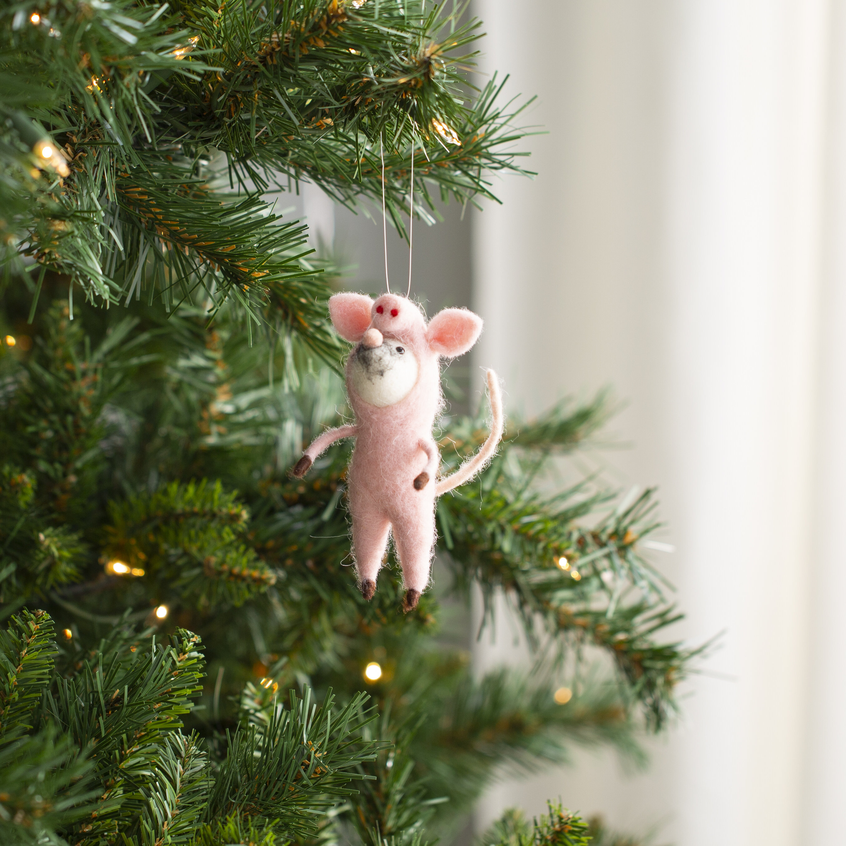 Christmas Tree Topper Felted Bigfoot Vintage Christmas Ornament