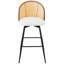 369° Swivel Upholstered Rattan Counter Height Bar Stool-1247460249-1250701479-1217763741