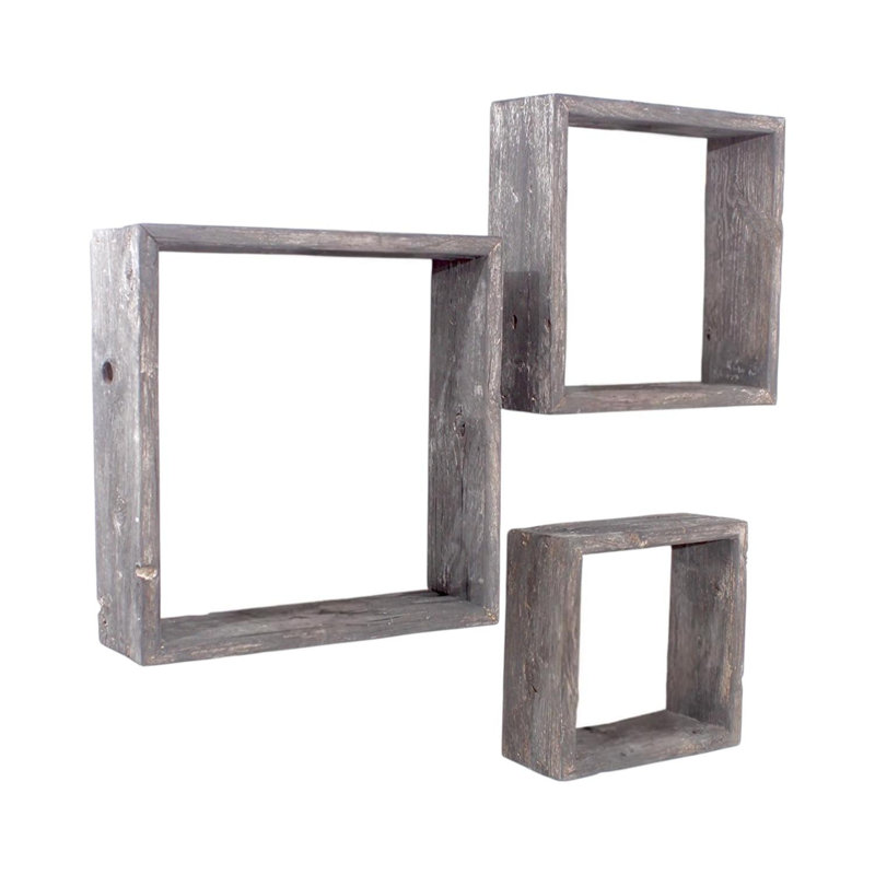 Raheem Square, 12" H x 12" W x 4" D, Gray