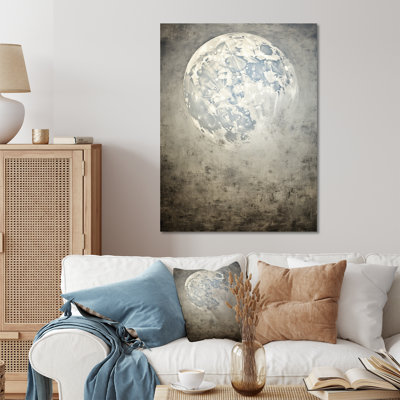Minimalisme, lune grise, surface 3 - tachisme, art mural en métal