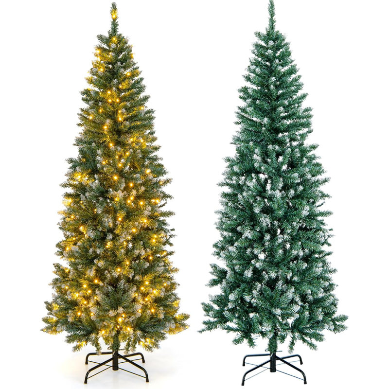 Lighted Artificial Pine Christmas Tree, 180cm H