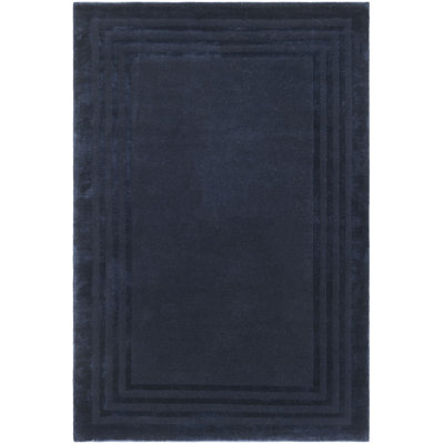 Tapis en laine / viscose de couleur unie Ellington