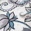 Tapis à motif floral ivoire et bleu-2077976728