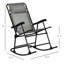 Chaise berçante d'extérieur 2 pièces - Gris pour patio, terrasse, cour. Pliable, ergonomique, résistant aux intempéries, acier thermolaqué avec appuis-tête, pliable