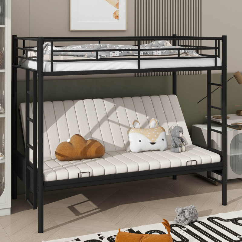 Multi-Functional Metal Bunk Bed: Twin Over Full Design