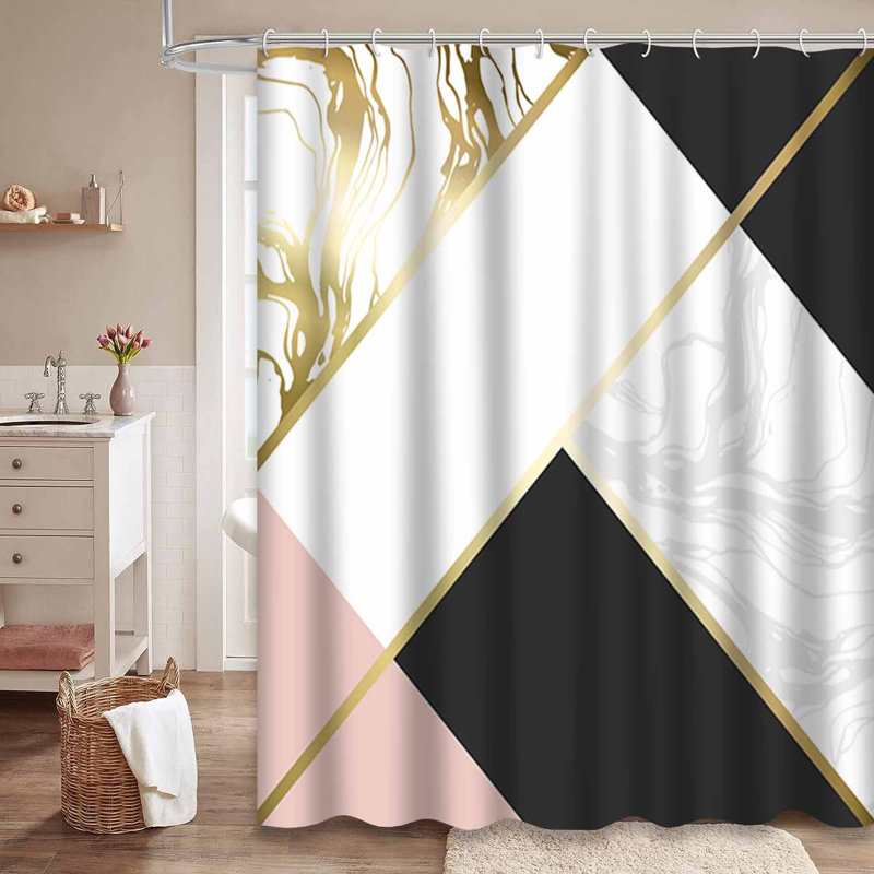 Rideau de douche Line Abstract Artistic, L 72 po x l 78 po