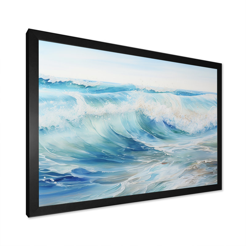 Ocean Charm III, impression sur toile, Cadre simple noir, H 24 po x l 32 po x P 1 po